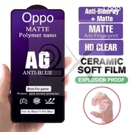 Oppo A74 A3s A5s A12 F1s F5 F7 F9 F11 Pro R17Pro Reno 2 2f 3 Pro 4 5 5f Ceramic Blueray Matte Full S