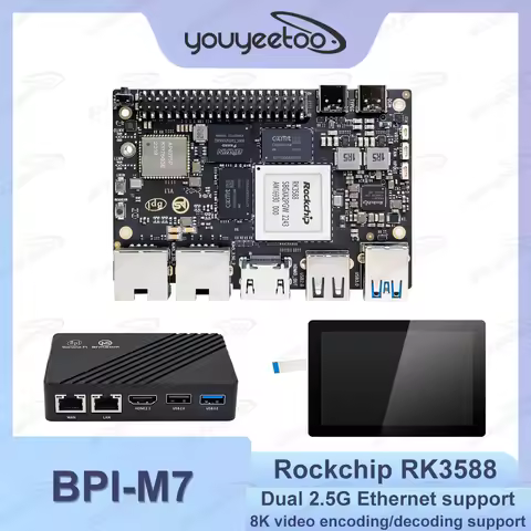 Banana Pi BPI-M7 RockChip RK3588 PI-co ITX Development Board ArmSom Sige7 GPU 5-Channel 4K UI,Dual 2