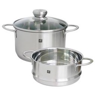 德國雙人牌 二件式鍋具組 湯鍋 蒸煮鍋 SP-2110 不鏽鋼 鍋具組