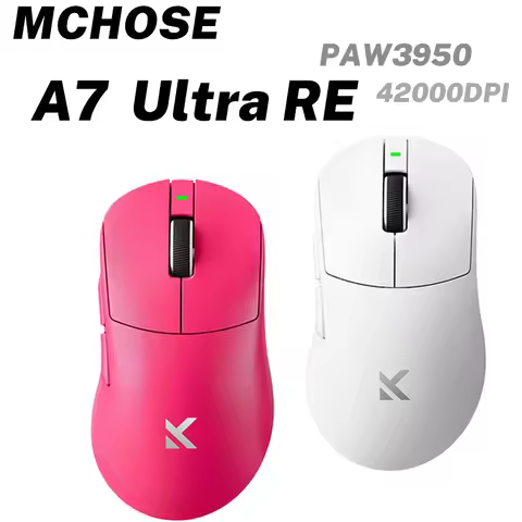 MCHOSE A7 Ultra RE Gaming Mouse 8000Hz Polling Rate Ergonomic Design 20000fps 42000DPI 750IPS Super