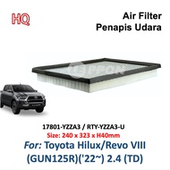 Leppon Air Filter Toyota Hilux / Revo VIII (GUN125R) ('22~) 2.4 (TD) Penapis Udara 17801-YZZA3 / RTY