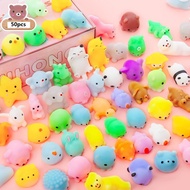 50pcs Mochi Squishy Toys Mini Kawaii Squishy Fidget Toys Bundles Squishies Party Favors for Kids Gi