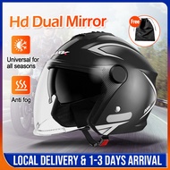 Helmet motor Motorcycle helmet Moto Topi keledar GXT Racing Double lens visor Half / open face helmet motosikal bike helmet moto Stylish dual lens