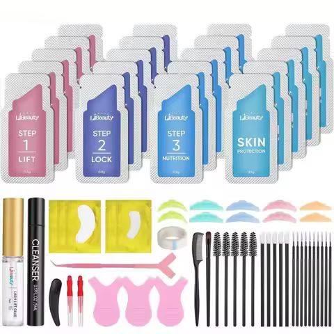 Libeauty Eyelash Lift Kit Lash Perm Kit Korean Lash Lift Kit Upgraded Curling Set Individually Packe