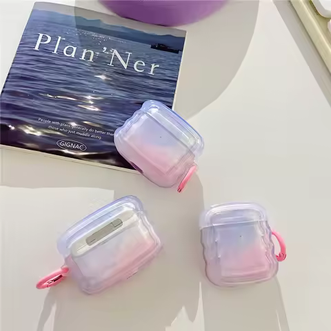For AirPods Pro 2 Cases Luxury Girl Pink purple Marble soft TPU Earphone Case Bluetooth Charging Box