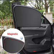 4ชิ้น ผ้าม่านหน้าต่างรถยนต์ ม่านบังแดด แม่เหล็ก ในรถยนต์ แบบทึบ ป้องกัน UV น้ำหนักเบา บังแดดรถยนต์