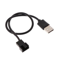 USB 2.0 A Male To 3-Pin/4-Pin Connector Adapter Cable For 5V Computer PC Fan
