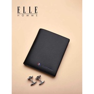 France ELLE HOMME Genuine Men's Wallet Men's Short Leather Wallet Vertical Style 2025 Men's Wallet