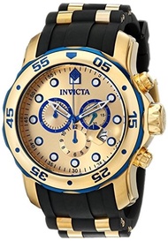 Invicta Men s 17887 Pro Diver Blue-Accented and 18k Gold Ion-Plated Stainless Steel Watch