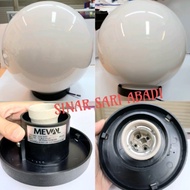 LAMPU TAMAN BULAT DIAMETER 20CM25CM30CM WARNA PUTIH