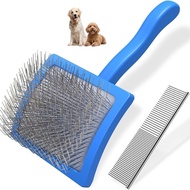 2PCSSlickerBrushforDogs&PetComb,ProfessionalDogGroomingBrush(Goldendoodles,Poodles,Labradoodles)with