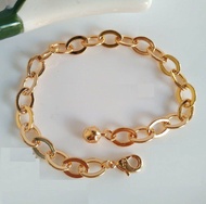 GELANG EMAS RANTAI BULAT KECIL XUPING ANTI LUNTUR LAPIS EMAS TITANIUM ASLI TIDAK ALERGI BISA COD GEL