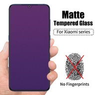 Matte Anti Purple Light Tempered Glass For Xiaomi Mi Redmi Note 12 11 Pro Plus + 10 5G 10S 9 9s 8 7 Pro K40 K30 K20 10T 9T Pro 9 9A 9C 8 8A 7A Poco GT F2 F3 M3 X3 NFC Matte Anti UV Blue Light Screen Protector