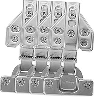 Gadpiparty 4pcs Cabinet Door Hinge Soft Closing Hinge Door Hinges Kitchen Safe Hinges for Cabinet Doors Hidden Door Hinge Full Overlay Soft Close Hinge Small Hinges Stainless Steel Iron Hinge