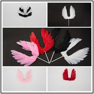 Creative Birthday Cake White Feather Wings Angel Big Wings Beautiful Cake Decoration Multicolor Big 