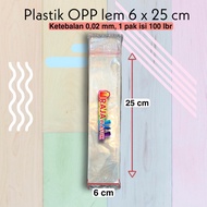 OPP plastic 6x22, 7x25, 8x25, 9x25, 10x25 / 6x25, 7x25, 8x25, 9x25, 10x25 / Packaging plastic / Adhe