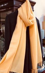 L&amp;R 4Ply Pashmina 100%喀什米爾大圍巾/披肩(流蘇.斜織款)年度最特惠款！#PPT黃橘黃系#2