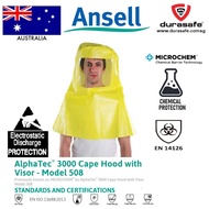 ANSELL Alphatec 3000 Cape with Hood/Visor Yellow – Model 508
