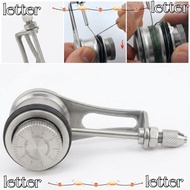 LETTER Fishing Knotting Tool, 7.5*3.1cm FG GT RP Fishing Knot Tying Tool, Portable Aluminum 2 Colors