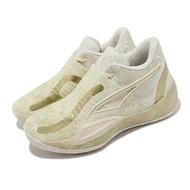 Puma 籃球鞋 Rise Nitro Nephrite 象牙白 金 襪套式 回彈 新年 CNY 37827901