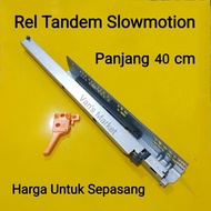 40 Cm Slowmotion Tandem Drawer Rail Softclosing/