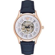 Chris 精品代購 EMPORIO ARMANI 亞曼尼手錶 AR1947 經典機械錶 小牛皮錶帶 手錶 歐美代購