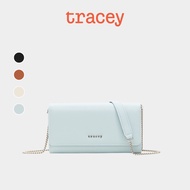 Tracey Front Flap Long Wallet with Detachable Chain Strap - Vegan Leather