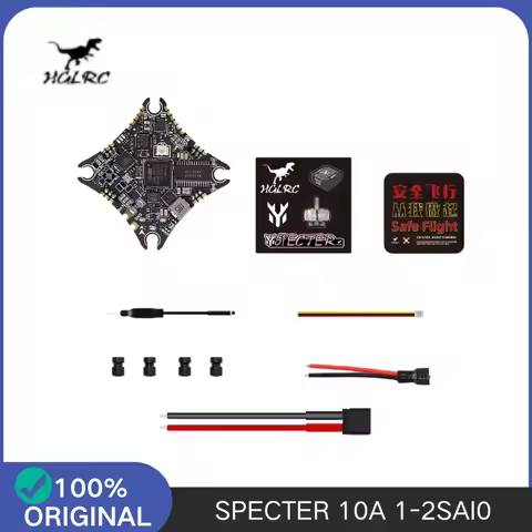 HGLRC SPECTER 10A 1-2S AIO F411 Flight Controller BLHeli_S 5.8G 400mW VTX SPI ELRS 2.4G for 65-85mm 