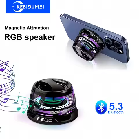 Bluetooth 5.3 Speaker Mini Speaker Portable Magnetic Speaker Multifunctional RGB Speaker for PC Macb