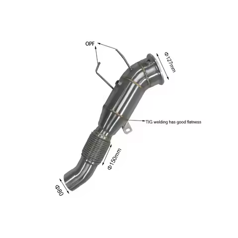 Reducing Straight Downpipe For BMW GEN3 B58 240i 40i 440i F30 F32 2.0T 2016+ Stainless Steel High Qu
