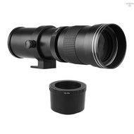 Camera MF Super Telephoto Zoom Lens F/8.3-16 420-800mm T2 Mount with FX-mount Adapter Ring 1/4 Threa
