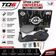 TQ6 Winglet Mirror H581V3, Foldable, Universal for All Automatic Motorcycles,/Sport, Nmax, Aerox, Pc