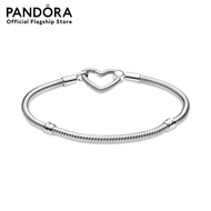【100% Genuine】Pandora Bracelet Moments Heart Closure Snake Chain Bracelet SZ1005