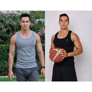 Combo of 2 men's tank tops, men's tank tops, gym tank tops, Fezzio cotton 4-way ribbed tank tops