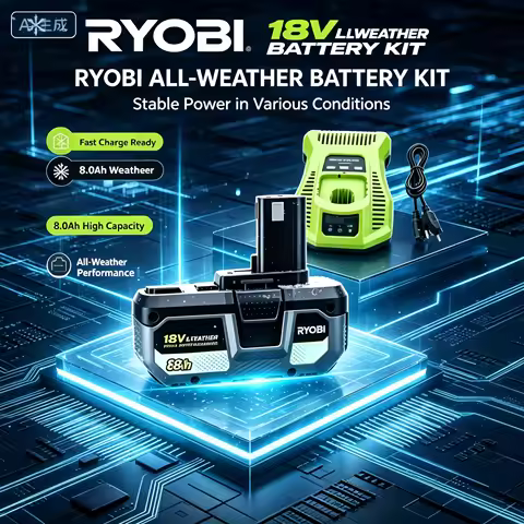 RYOBI 18V ONE+ 8.0Ah Premium Lithium Battery LED Power Indicator Plug and Play Replacement Cordless 