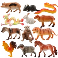 Kids Toys Two Model Combination Artificial Animal Plastic 12 Zodiac Dinosaur Boy Years Old Suit
