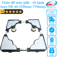 Chân Đỡ Máy Giặt Tủ Lạnh inox NB – 40 (550mm – 770mm)