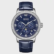 BEXEI 貝克斯 9191 超霸星河系列 日月星辰 鏤空 全自動機械錶 手錶 腕錶 9191 魅力藍