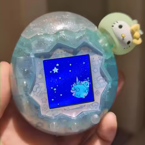 Paradise Replacement Cover Color Block Laser Glitter Transparent Protective Case For Tamagotchi Para