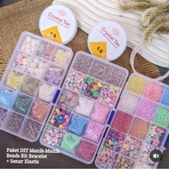 DIY Package, DIY Beads + Elastic String | Beads Kit Bracelet Ring Bracelet 95,000