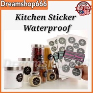 Kitchen Sticker Waterproof/Sticker Dapur Label/Kitchen Label Sticker