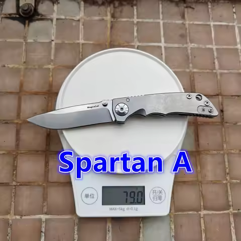 JUFULE Plague Doctor Spartan Blades Harsey 3.25" Knife Titanium Handle Ceramic Bearing N690 Camp Uti