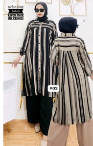 SETELAN LONG TUNIK SALUR MALIKA // ONE SET LONG TUNIK SALUR MALIKA // BAYAR DITEMPAT