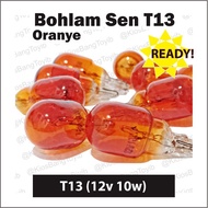 (10pc) T13 Turn Signal Light Bulb Clear/Orange Color 12v 10w "IMPACT" T10 Bulb T10 Light Bulb