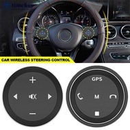 TIMEKEY 2PCS 10 Key Car Steering Wheel Control Button Wireless Music GPS Navigation Radio Remote Control Button D6F1