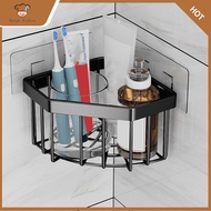 RESIGH FASHION Stainless Steel Sink Corner Storage Basket Drain Holder Punch-free Kitchen Organizer Triangular Bathroom Drainer Rack Kitchen Bathroom