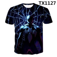 Summer vacation boy student Spider Man Deadly Guardian Marvel movie poison short sleeved T-shirt 3D 