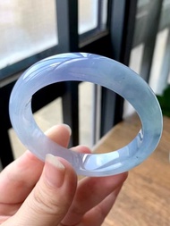 冰種 天然翡翠 緬甸 A玉 玉鐲 • 冰種紫藍翡翠福鐲