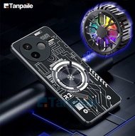 Tanpaile-สำหรับ F7 POCO Redmi K80 Pro เคสสำหรับ POCO F7 Pro โลหะทองแดง K80ทำความเย็นให้เคสกันชนแข็งก