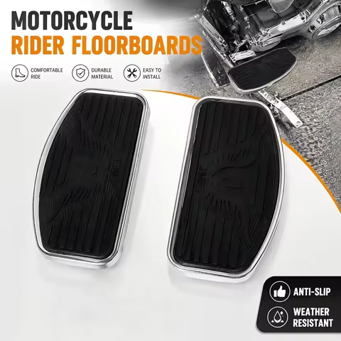 For Harley Cruiser Motorcycle Wide Foot Rider Driver Foot Rest Floorboards For Honda Shadow Yamaha D